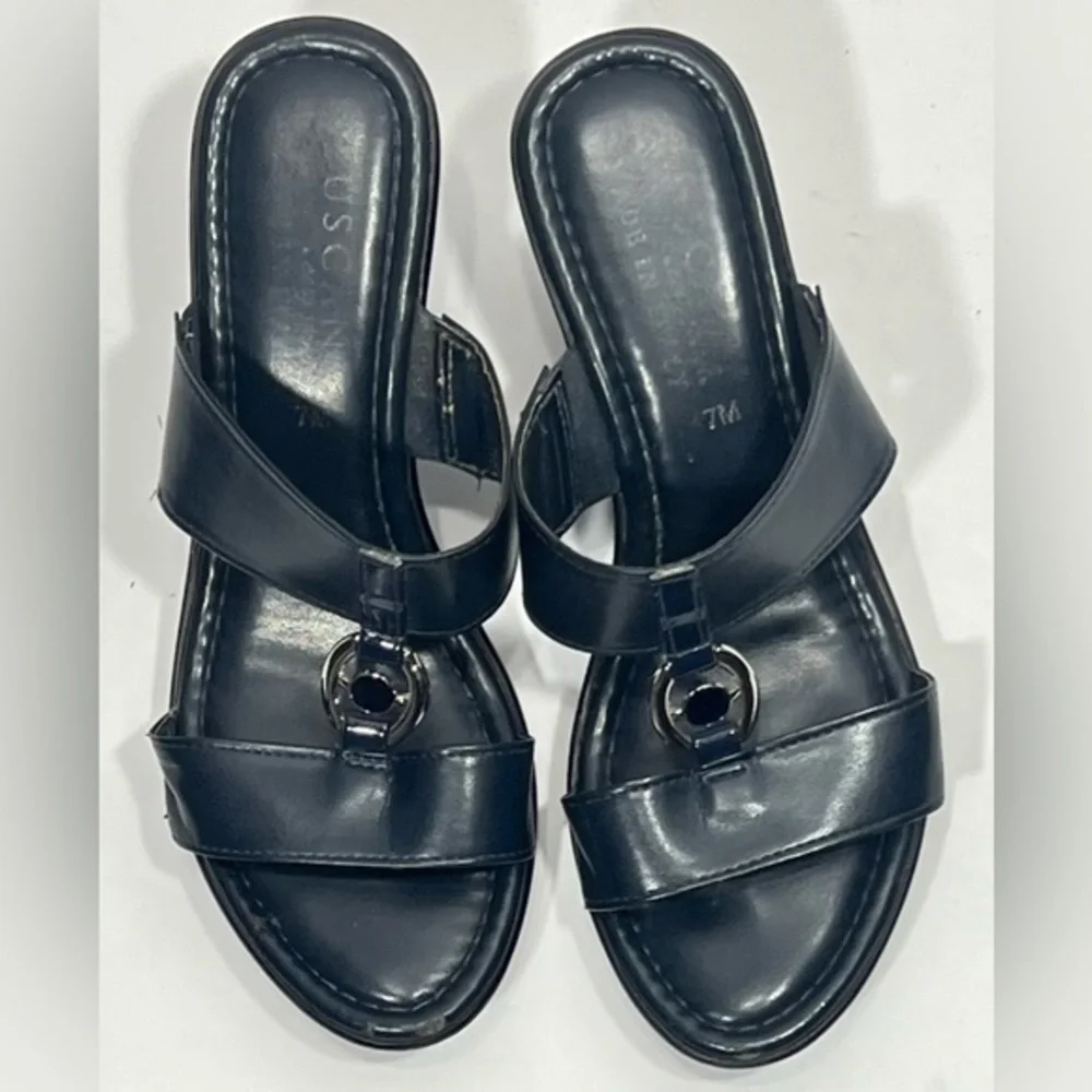 CALLA  EASYSTREET NAVY/PATIENT SHOES SIZE 7M